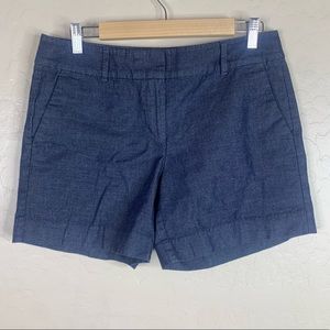 Ann Taylor Dark Blue Chambray Casual Short